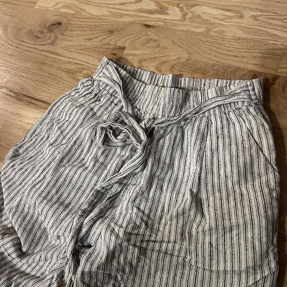Wishlist apparel jogger pants pull on women’s small lightweight cream striped - Picture 9 of 12